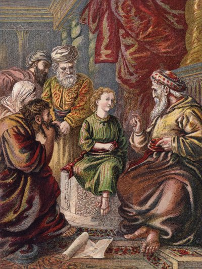 Christ in the Temple by English School